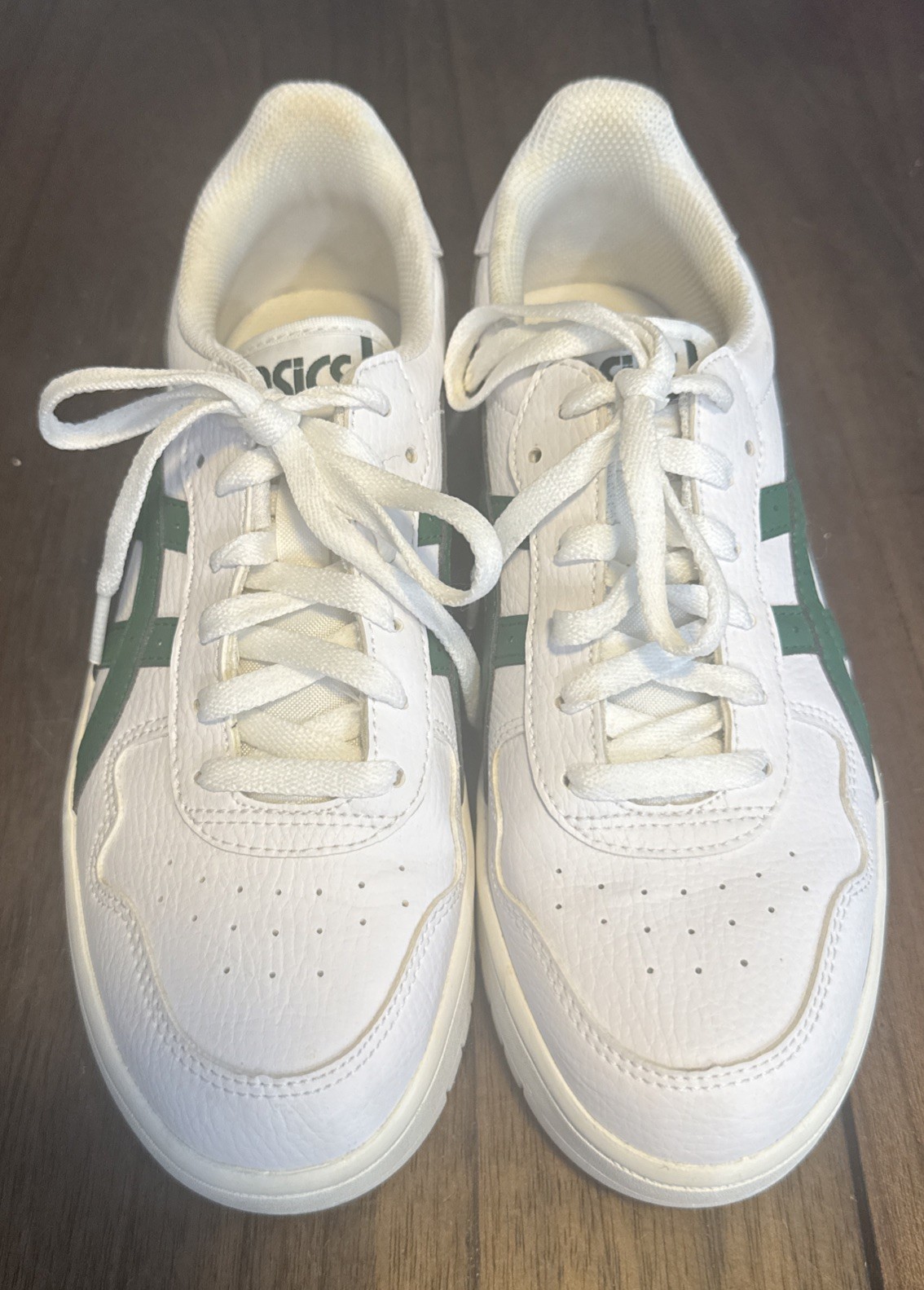 ASICS Japan S Platform Sneakers Women Size 8 White Green Casual Shoes