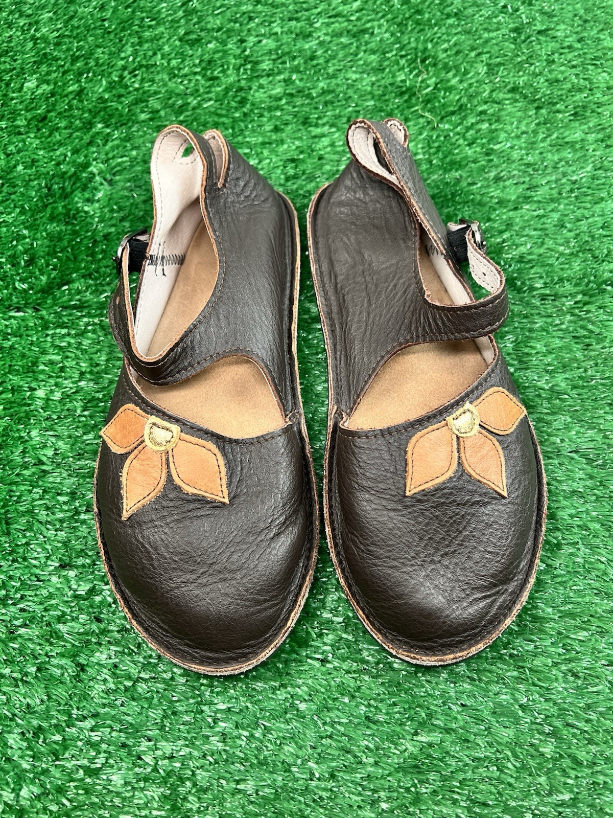 Softstar Merry Jane Shoes Brown Leather 6 Women’s Buckle Handmade Vibram Soles