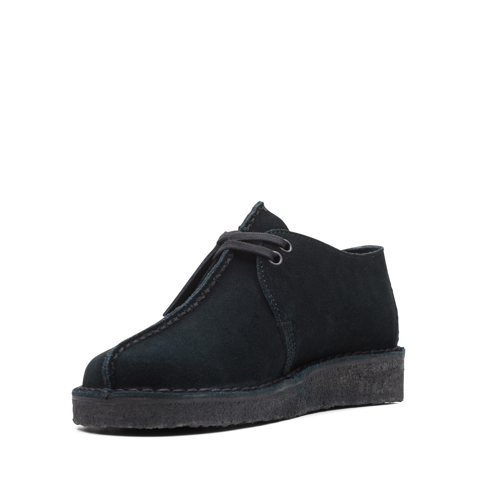 Clarks Desert Trek 26165566 Womens Black Oxfords & Lace Ups Casual Shoes