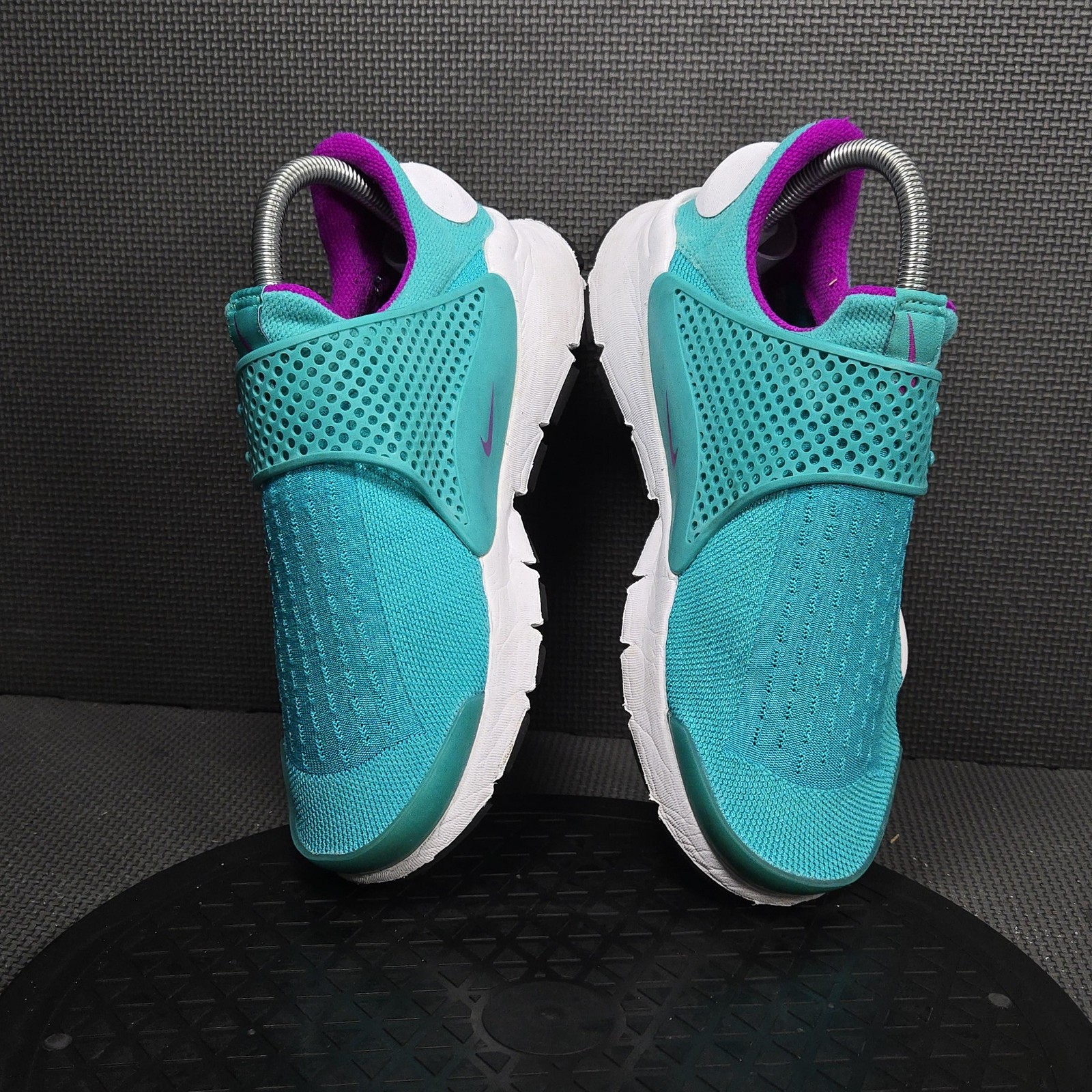 Nike Sock Dart Shoes Womens Size 8 Blue Teal Mesh Slip On Sneakers 848475-301