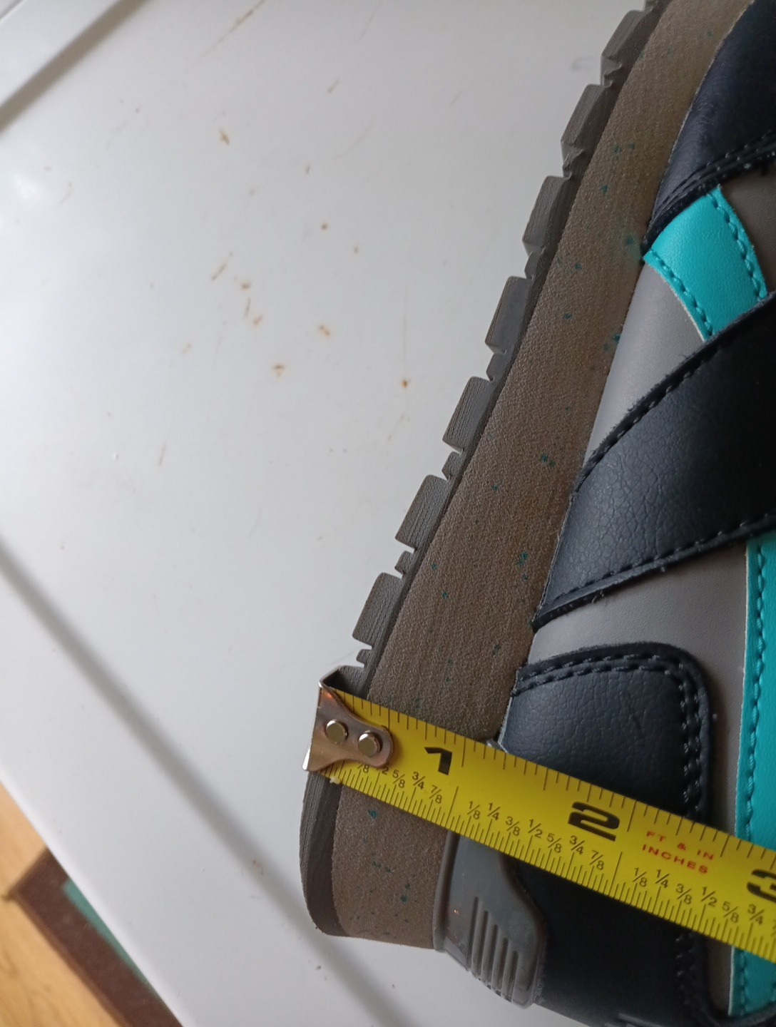 WOMEN’S WORK SHOES Reebok RB982 Composite Toe Slip Resisting Gray & Teal Size 6M
