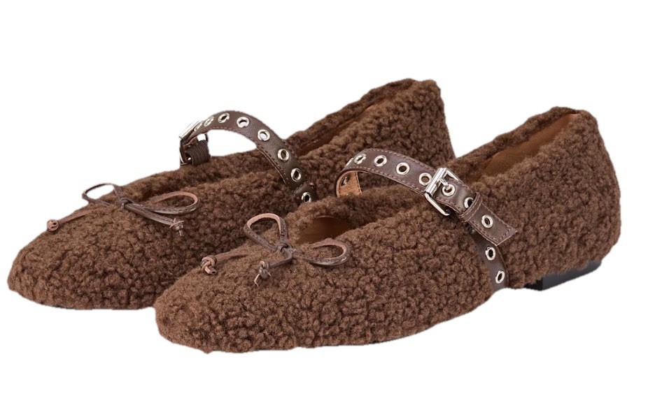 NEW Anthropologie Womens EU37 US 6-6.5 Bibi Lou Mary Jane Ballet Flats Free Ship