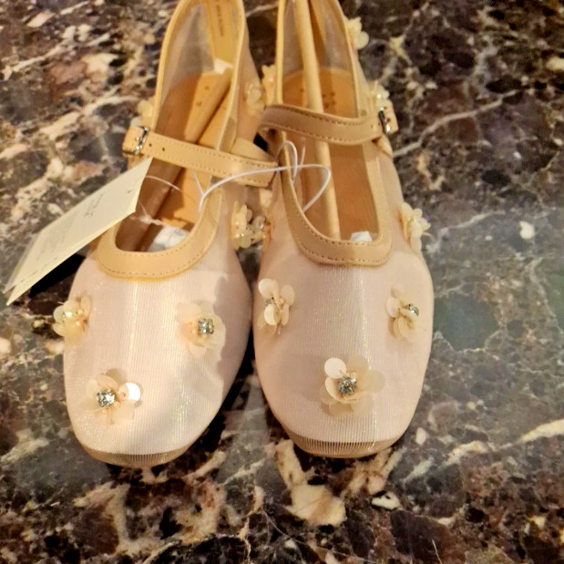Women’s Everly Floral Mesh Mary Jane Ballet Flats with Memory Foam Insole 200