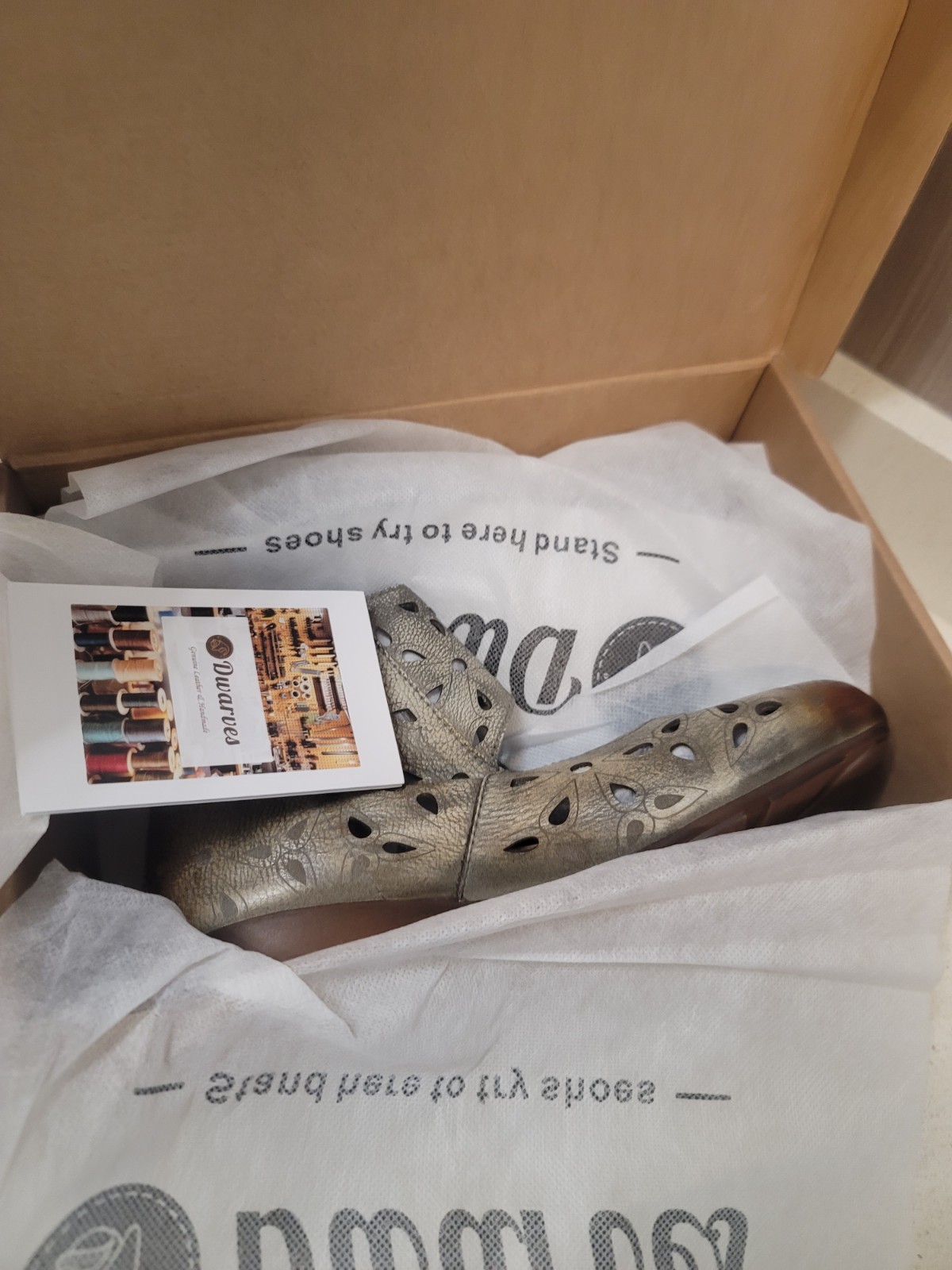 Dwarves Women’s Handmade Summer Out Leather Boot Shoes Sz 8 New NIB Gray