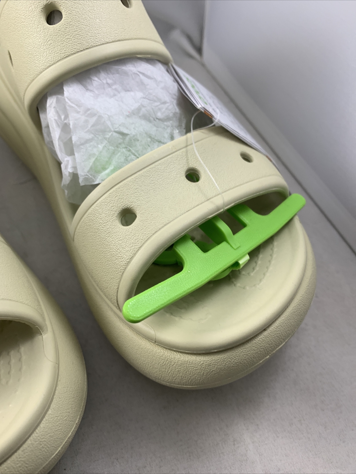 Crocs Classic Crush Sandal Bone Slip Womens Size 10 Women 8 Men Unisex