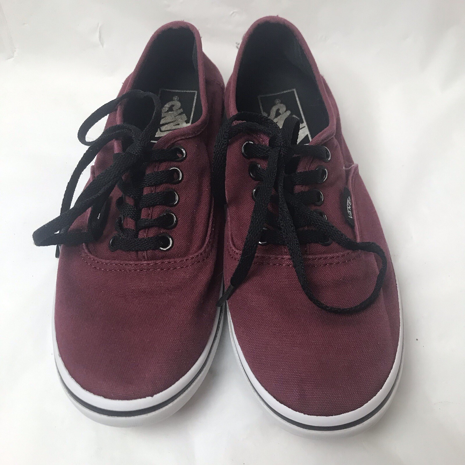 Vans Maroon Purple Lace Up Canvas Tennis Shoes Men 5 Women 6.5 72156 Unisex