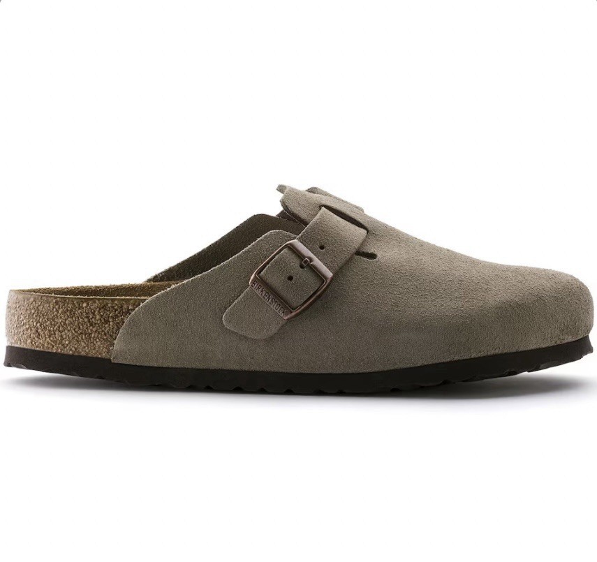 NEW In Box Birkenstock Boston Clog In Taupe Suede – EU40 Narrow/regular
