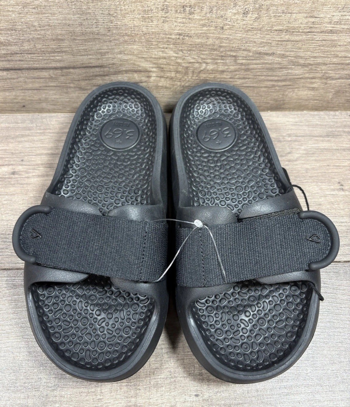 Allbirds Unisex Sugar Sliders Slide Sandals Black Eco Friendly Size W 6 M 4