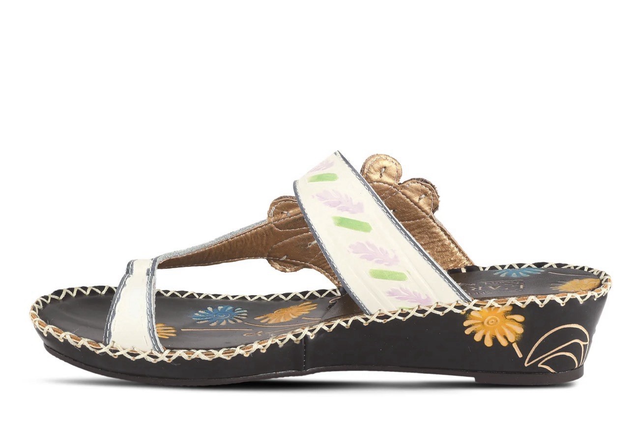 L’ARTISTE SANTORINI SLIDE SANDAL | Bohemian Sandal Wedges |Size 39