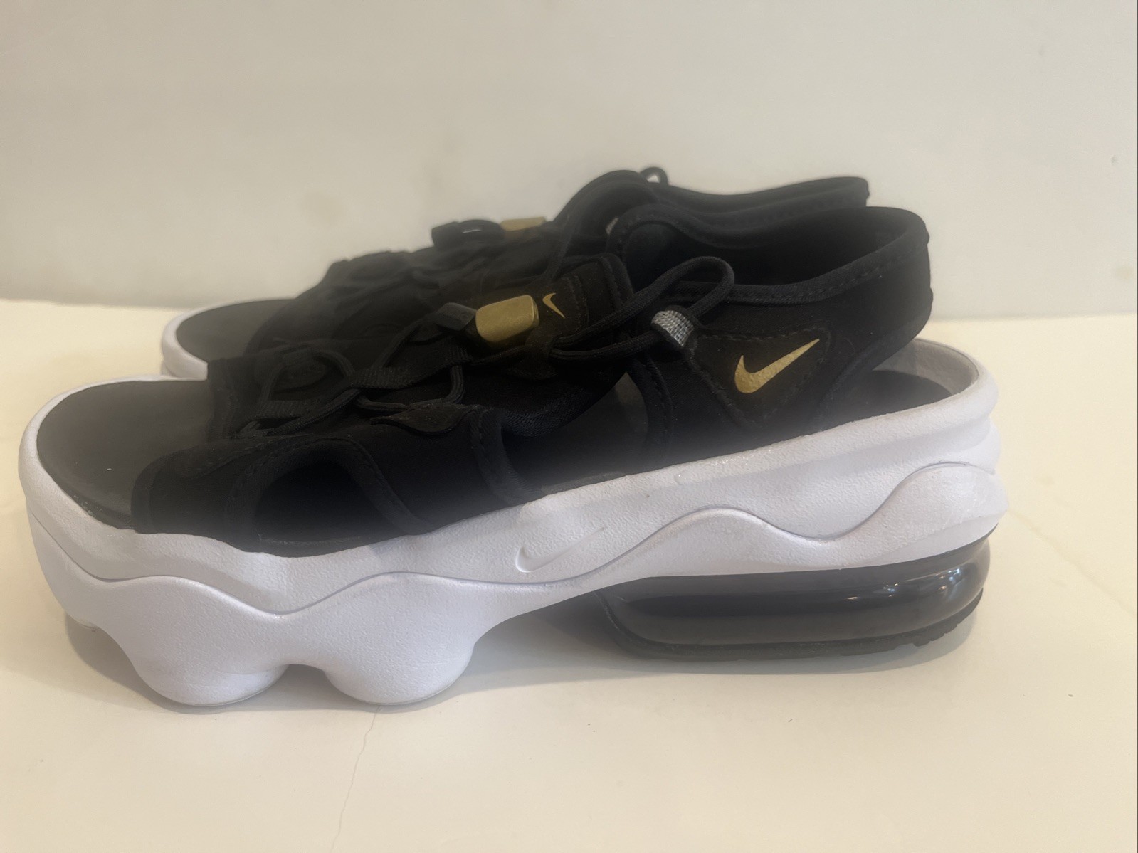Nike Air Walk Platform Black And White Sandals Women’s Size 8