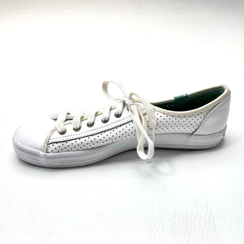 Keds Kickstart Women Size 7.5 Shoes WH56115 White Leather Casual Sneakers 1678