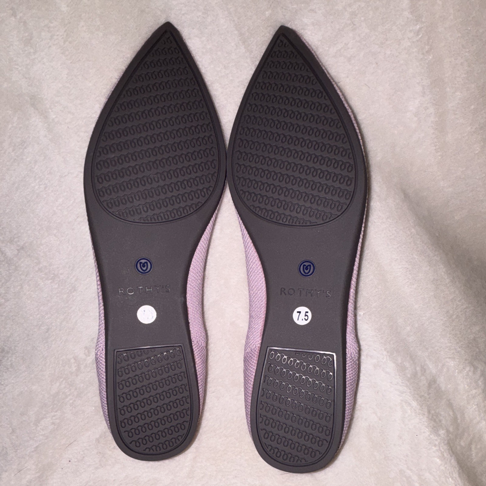 Rothy’s Women’s Pink Knit Pointed Toe Slip-On Flat US 7.5 (A3)