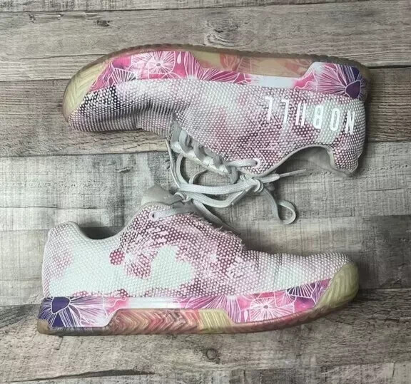 No Bull Shoes Women’s Size 11 White Mulberry Floral Activewear Casual Sneakers