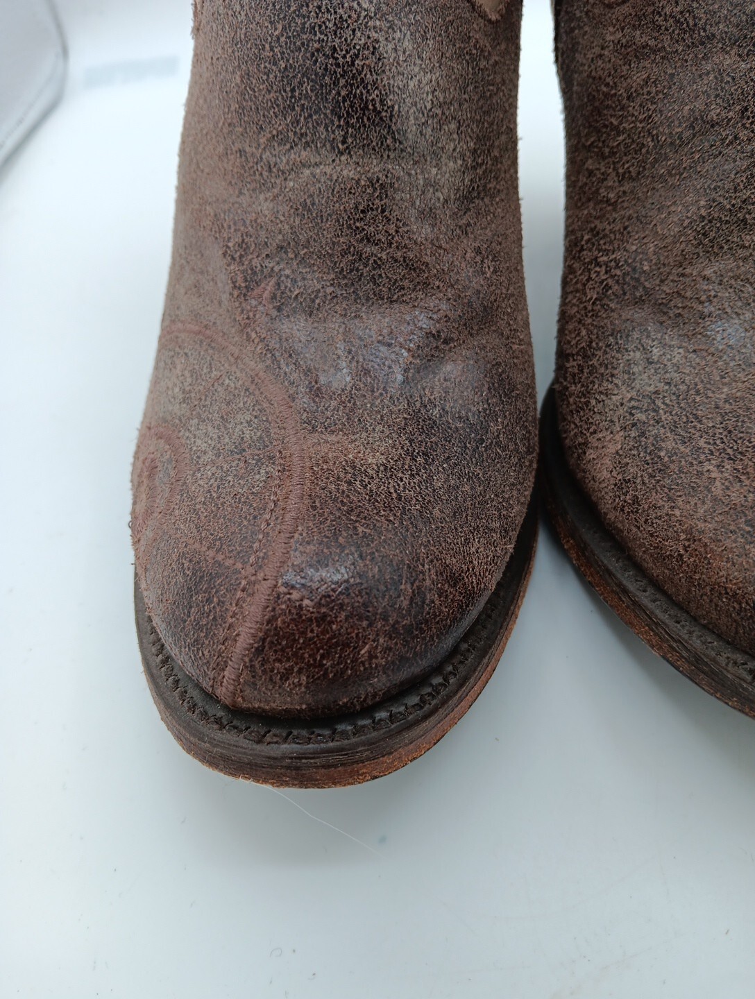 Womens Junk Gypsy By Lane Heeled Distressed Leather Boots Size 7