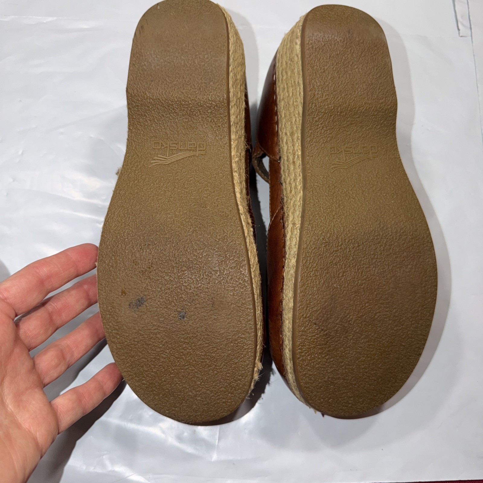 Dansko Maryjane Ankle Strap BROWN Full Grain Leather Clogs, EU 40, USA 9.5-10