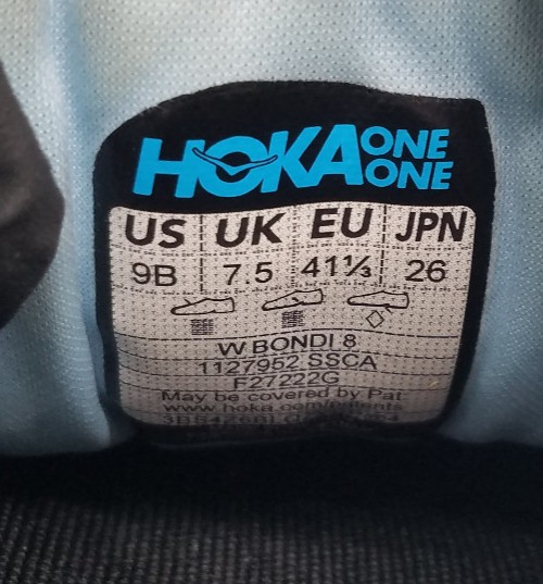 Hoka One One Bondi 8 Womens Size 9 B (Medium) Running Shoes Multicolor *See desc