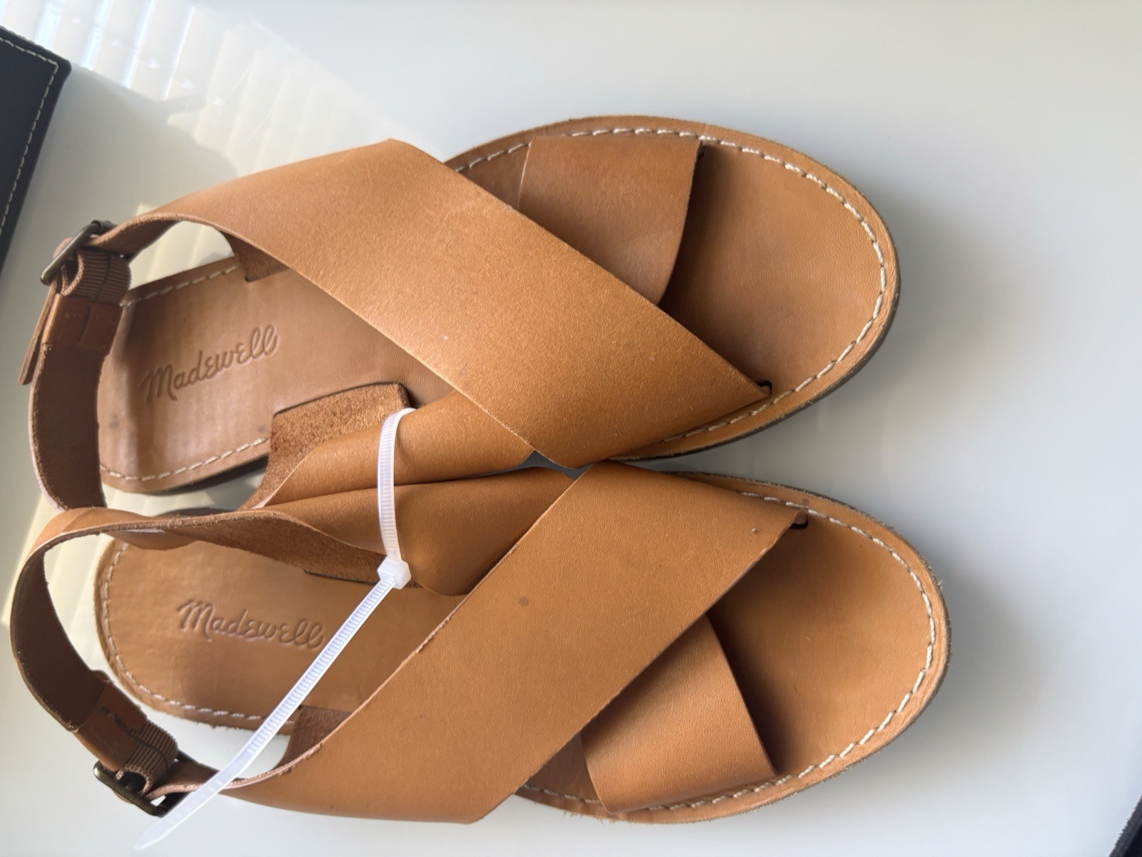 Madewell Boardwalk Sandal Women Size 7.5, Brown Cross Over
