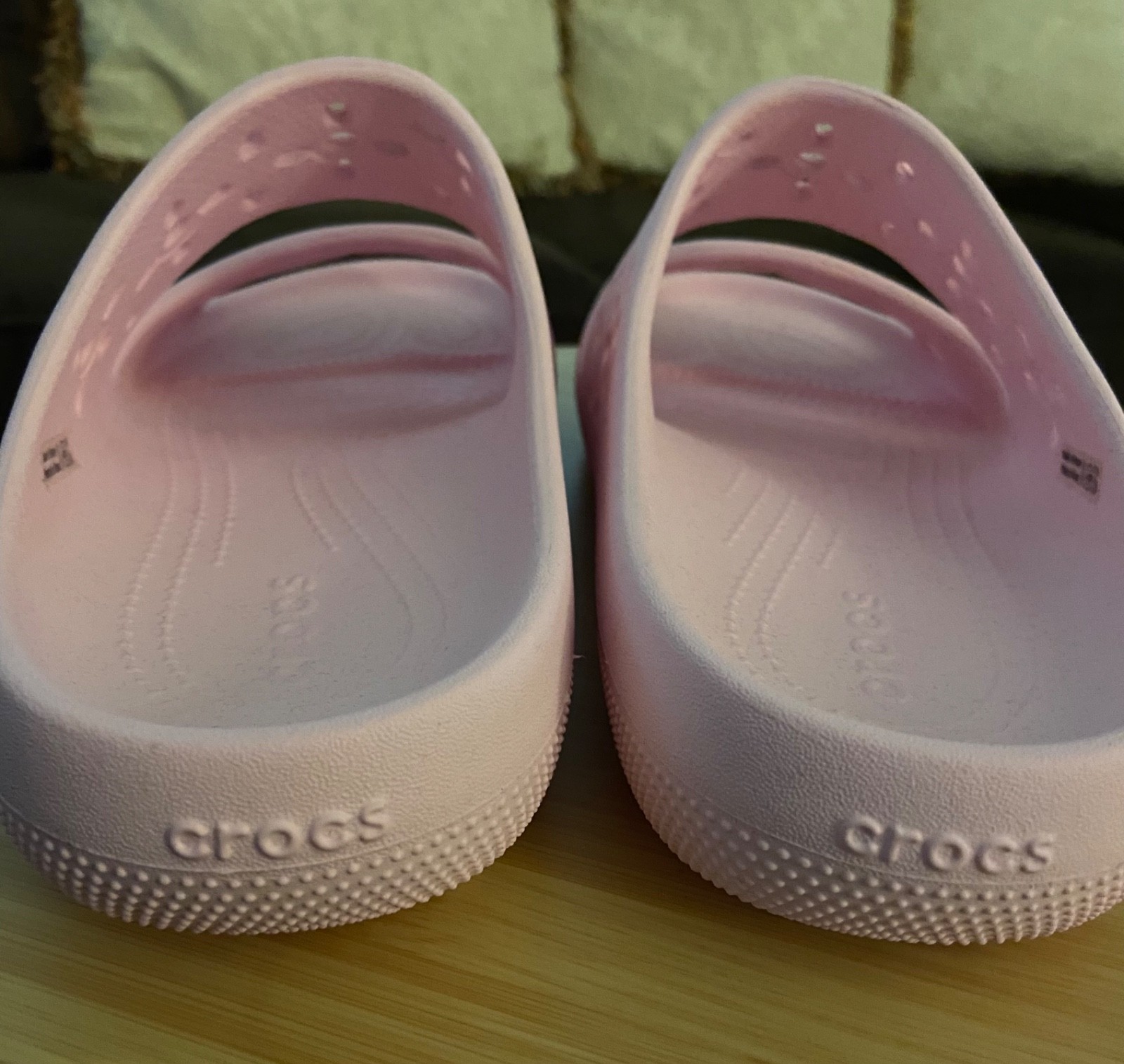 Crocs Floral Slides Pink Milk Mens 9 Womens 11