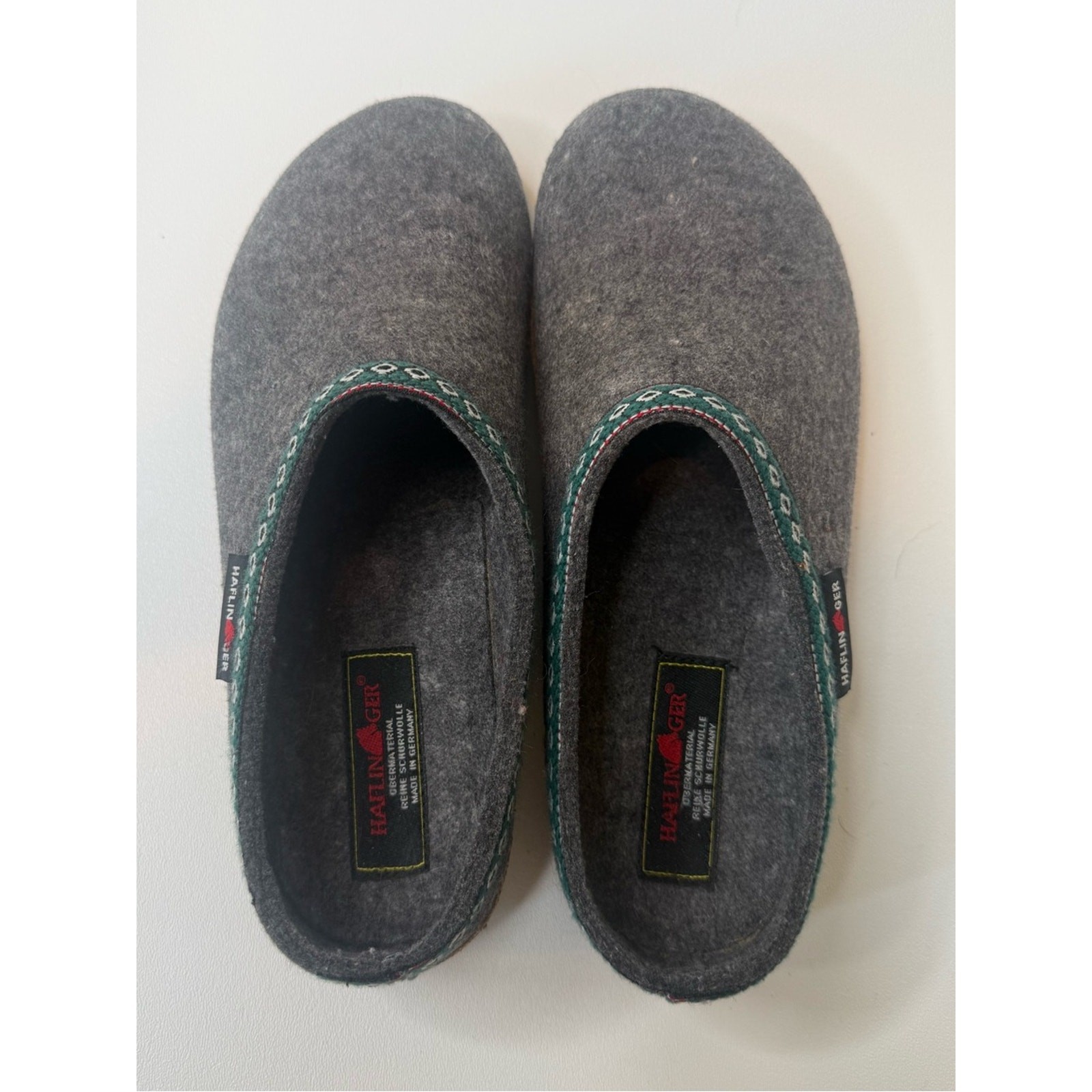 Haflinger Classic Grizzly Wool Clogs Size 9M 11W