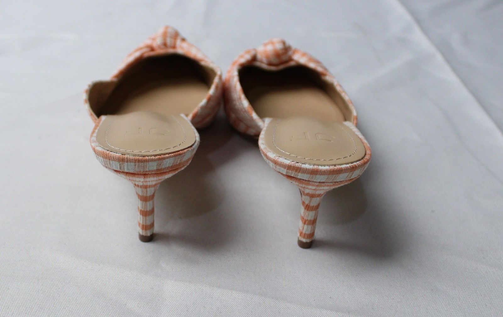 Just Fab Women’s Freya Heeled Mule Pumps AC2 Peach Bud Size US:10 EU:41 UK:8