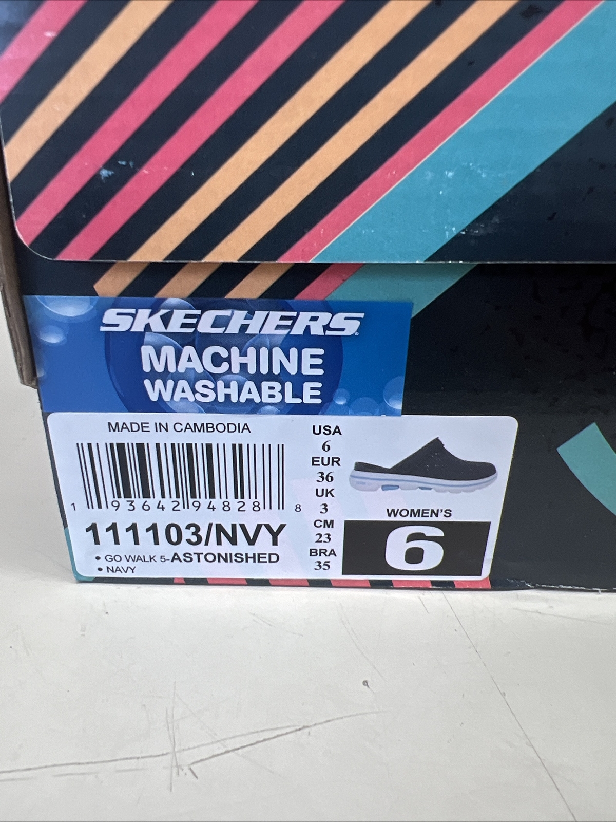 Skechers Go Walk 5 Astonished Foamies Womens Size 6 Clog 111103 Navy Blue