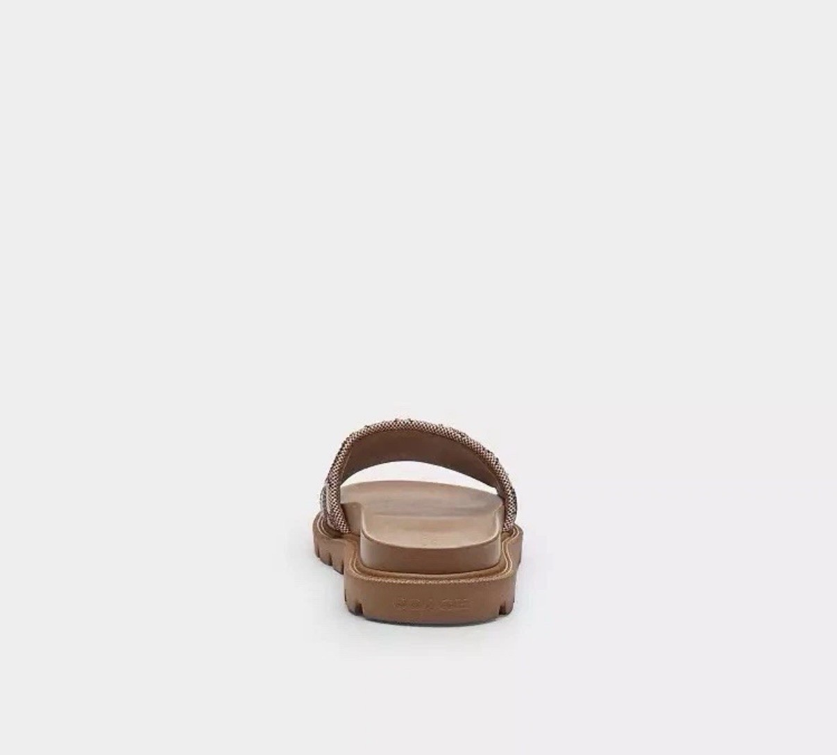 Size 7.5 – Coach Brynn Slide Sandal In Crystal Signature Jacquard CEF53