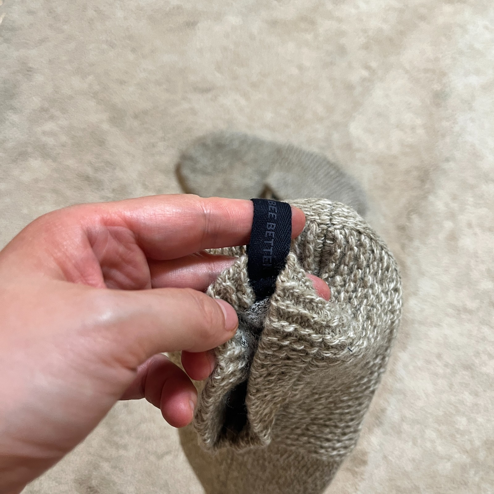 NWOT BOMBAS Gripper Slippers Lined Taupe Size XS Extra Small (US W 5-6.5) Women