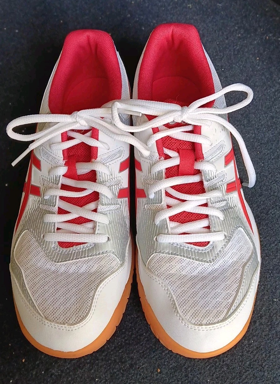 ASICS Gel Rocket 9 White/Sunrise 1072A034 Sz W8.5 Court Volleyball Shoe NWOB NEW