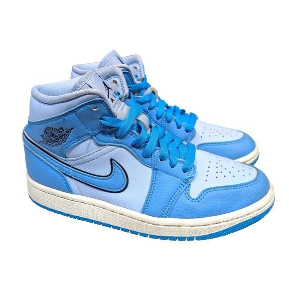 Air Jordan 1 Mid Ice University Blue Sneakers Women’s 6.5 DV1302-400