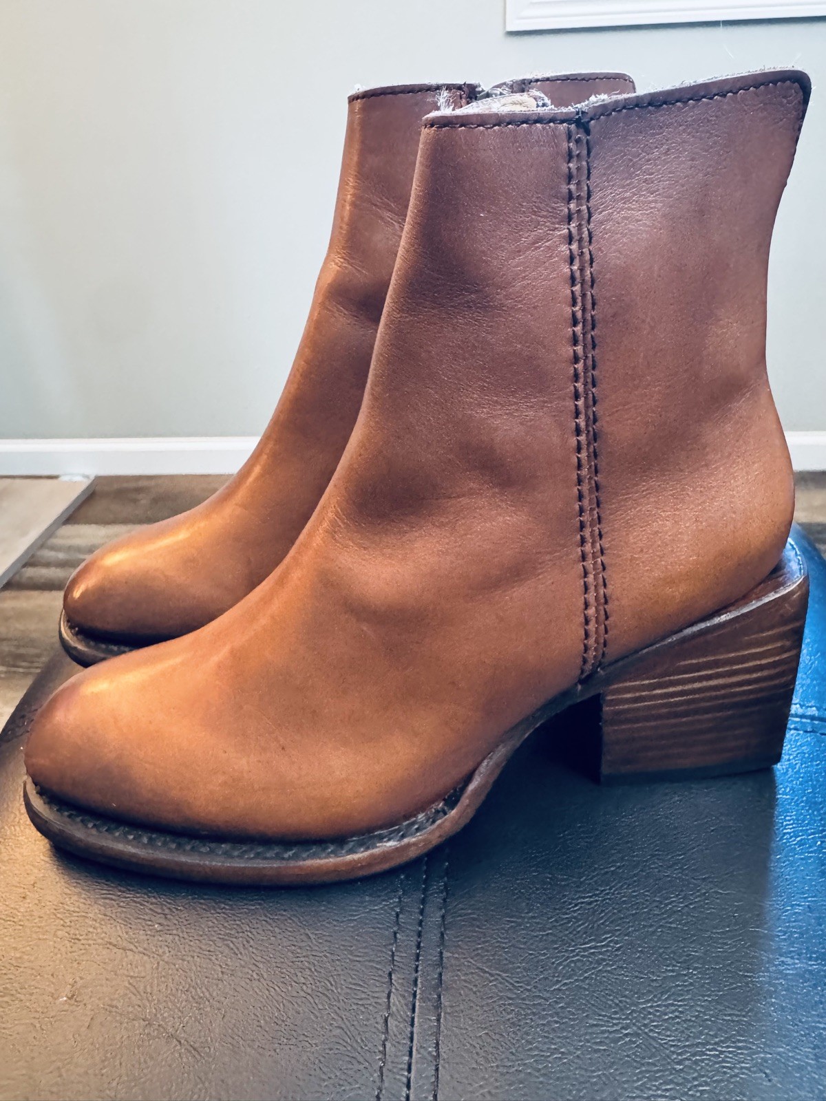 Sutro Women Handmade Genuine Leather Ankle Boots Brown Sz 6.5 SeePics NIB -CLAY