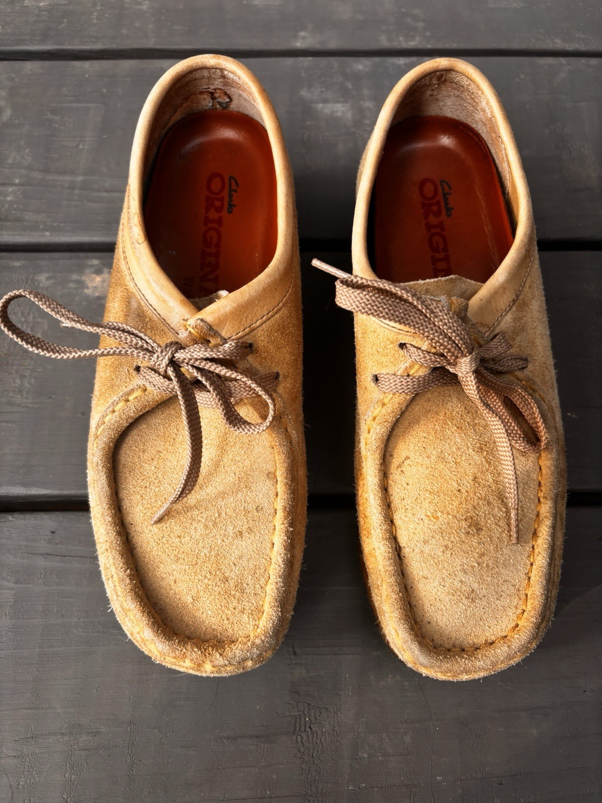 Women’s VTG Clarks Originals Wallabees Suede Moccasins Size 8 Medium
