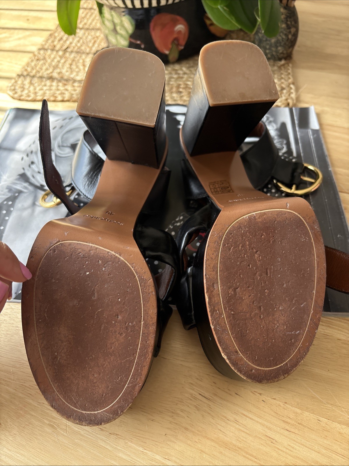 SeeByChloe Sandals Size 40 Black Leather