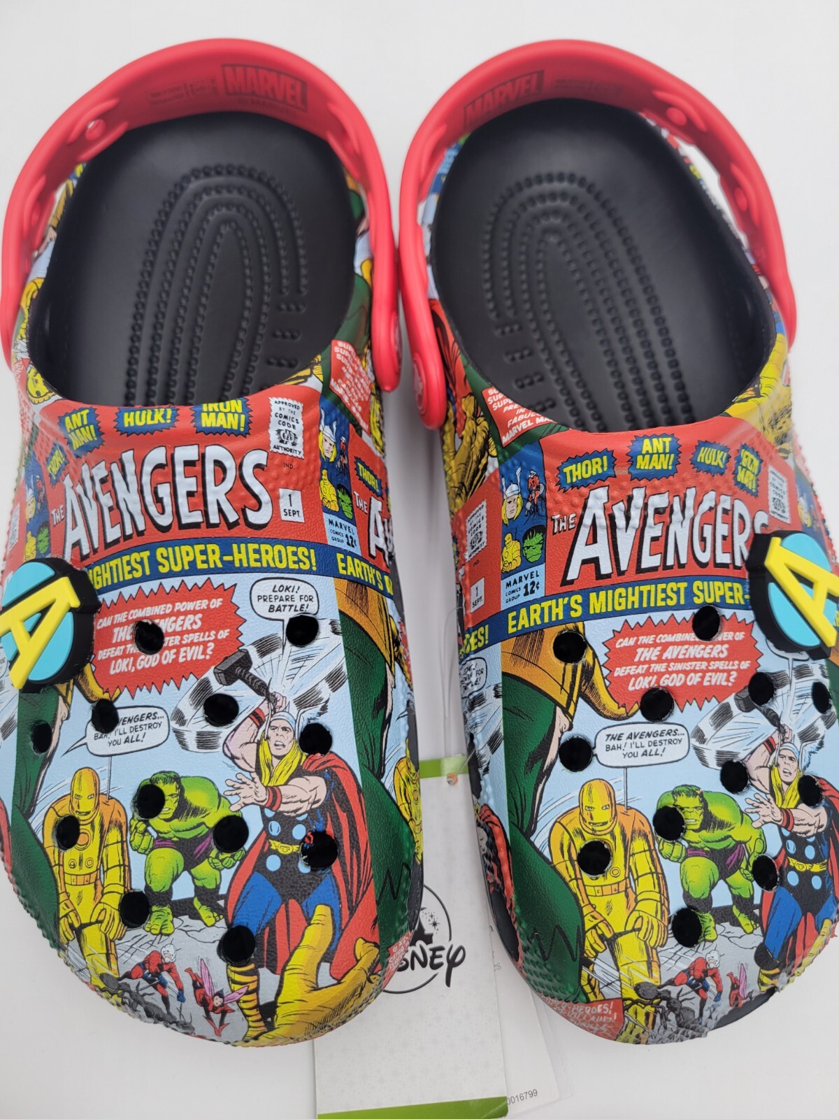 Crocs Marvel Avengers Comics Disney Parks Classic Clogs Shoes W8/M6 Adult NWT