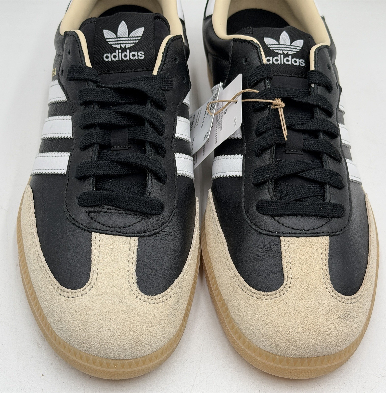 NEW ADIDAS SAMBA ORIGINALS Casual Sneakers Shoes Men’s SZ 12 Black White Gum