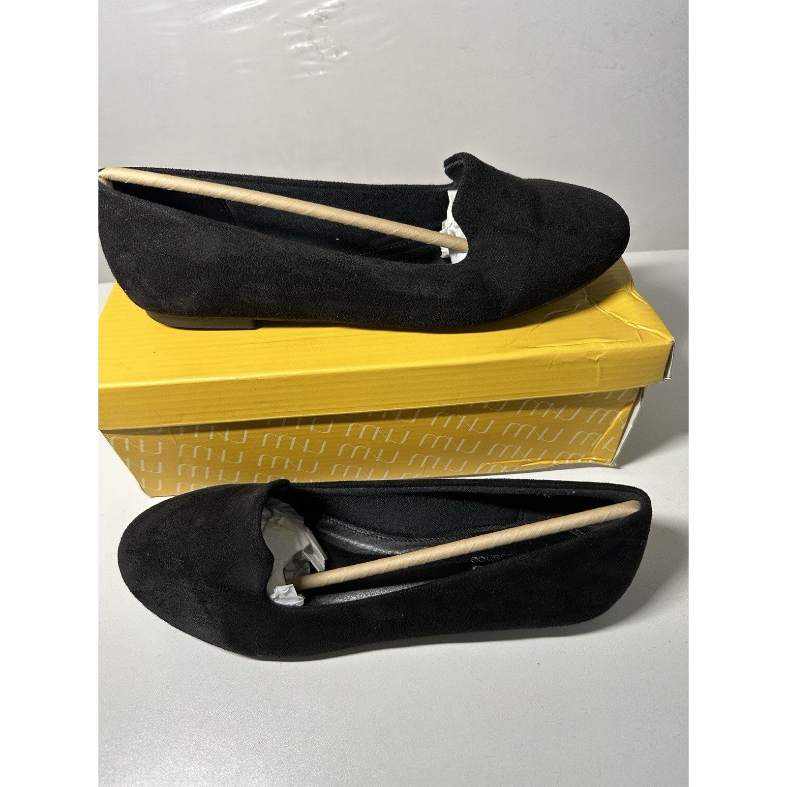MUSSHOE Women’s Comfortable Ballet Flats : Round Toe Loafers – Sz 8