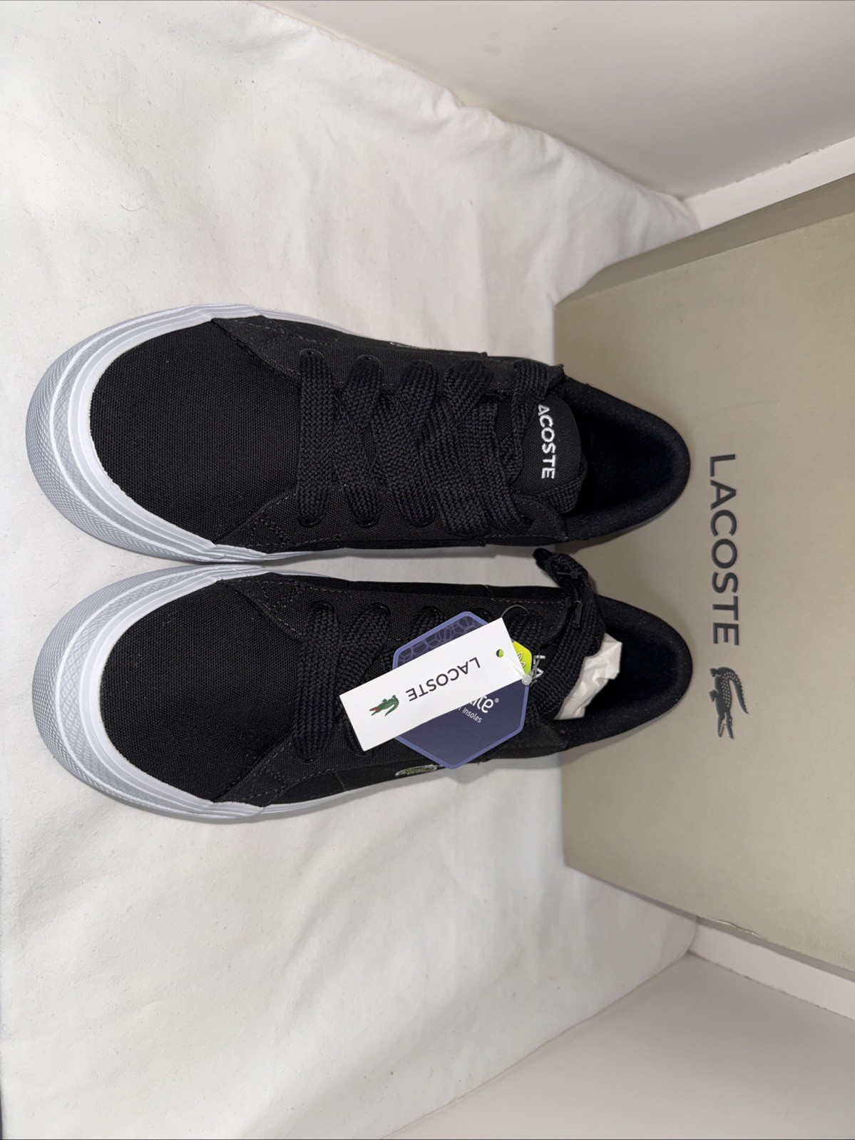 Lacoste Ziane Platform Black Shoes Woman’s Size 8.5