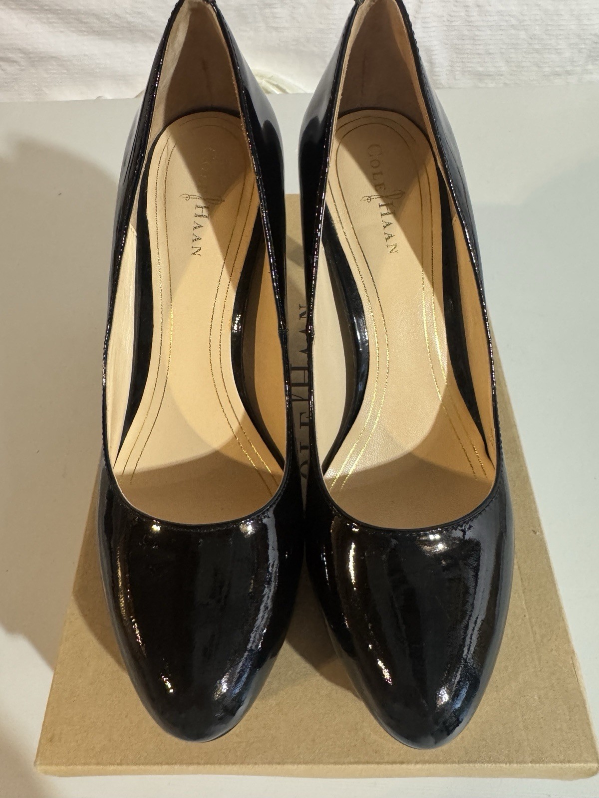 Cole Haan NikeAir Chelsea Pump Womens 7B Black Patent Leather D38242