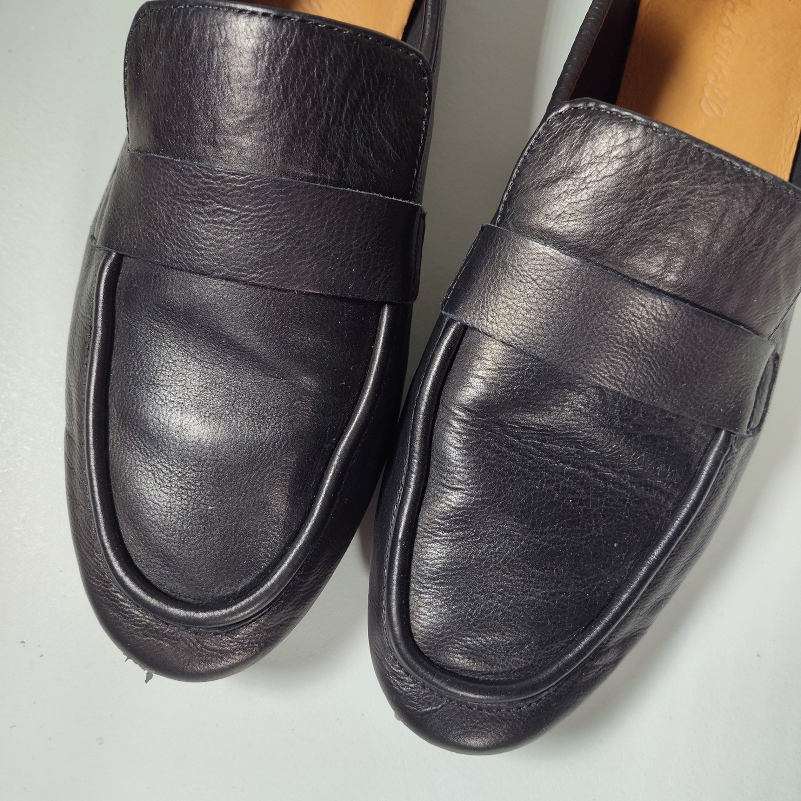 Madewell The Lacey Loafer True Black Leather Penny Loafer Womens size 8.5 NN049