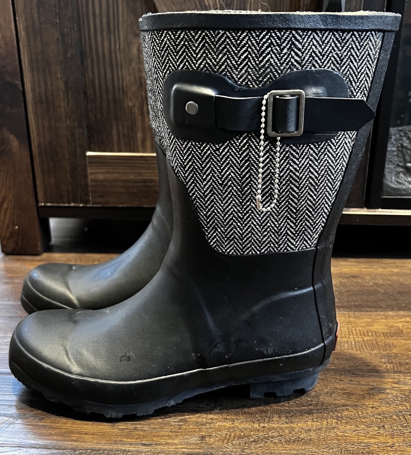 Chooka Women’s Classic Mid Cafe Racer, Rain Boots, Size 6 M Rubber Waterproof