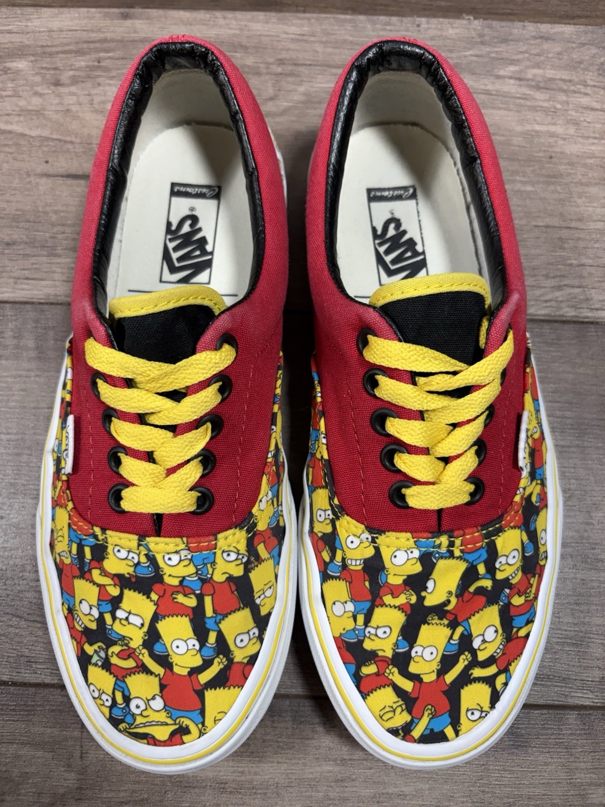 Vans THE SIMPSONS X Customs Bart & Homer Checker Sneakers Shoes Womens Size 8.5