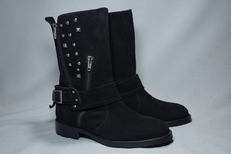 women navy boot boots black suede 37