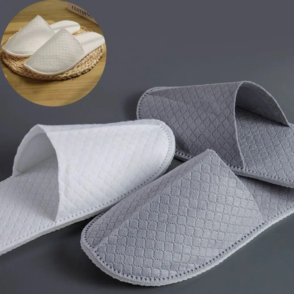 1 Pair Women Men Disposable Slippers Non-slip Home Guest Slippers Spa Hotel Slip