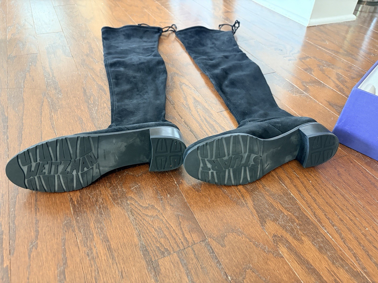 Stuart Weitzman Midland Over The Knee Boot Black Suede US SIZE 6 (run large)