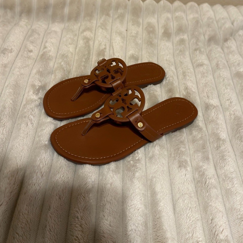 Tory Burch Miller Sandal Brown / Gold Women’s Size 7 / 8 / 9