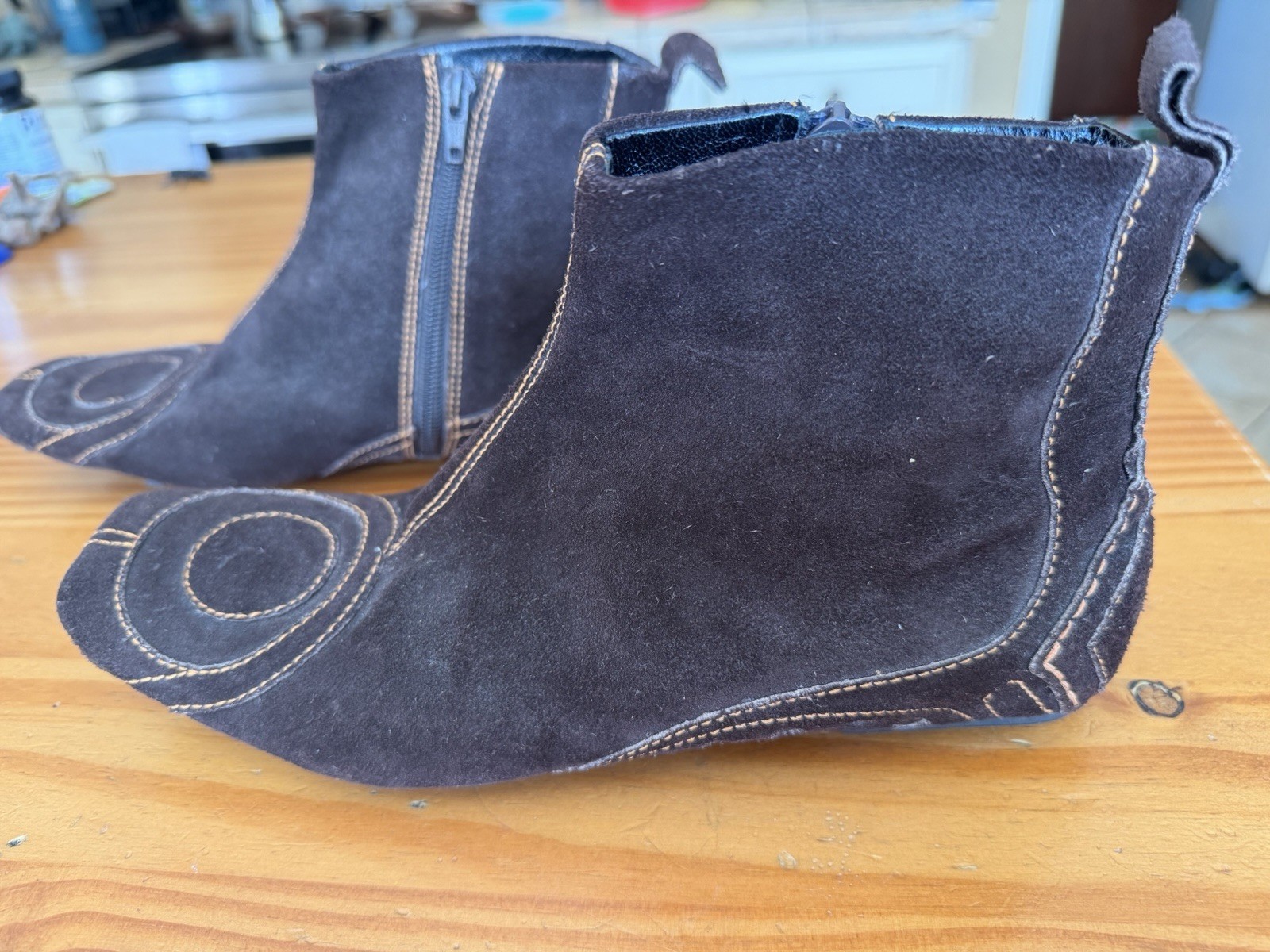 Emilio Pucci Moccasin Boots Size 39 Brown Leather