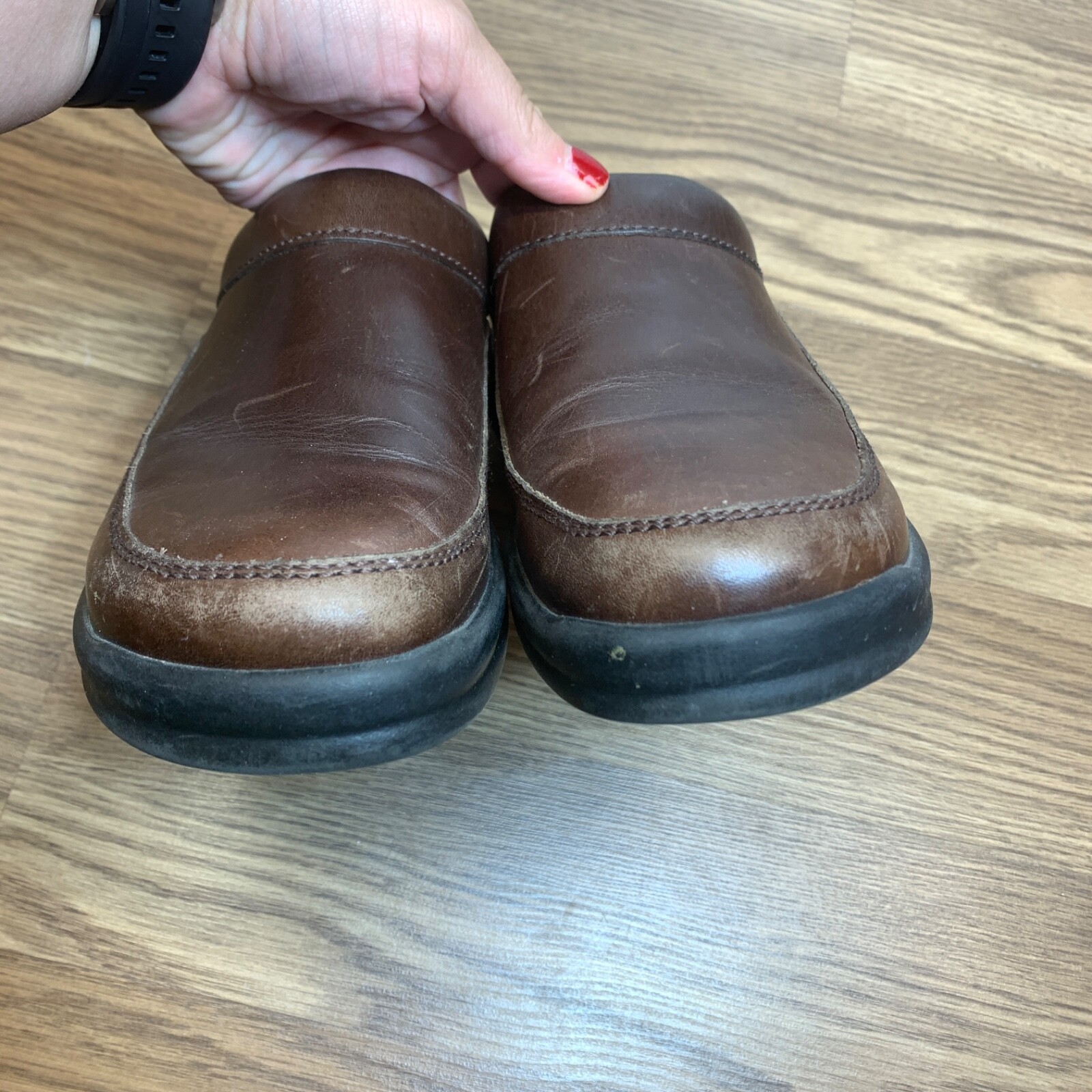 FOOTPRINTS Brown Leather Ashby Slip On Mules Shoes Women’s US 8 EU 39 Narrow
