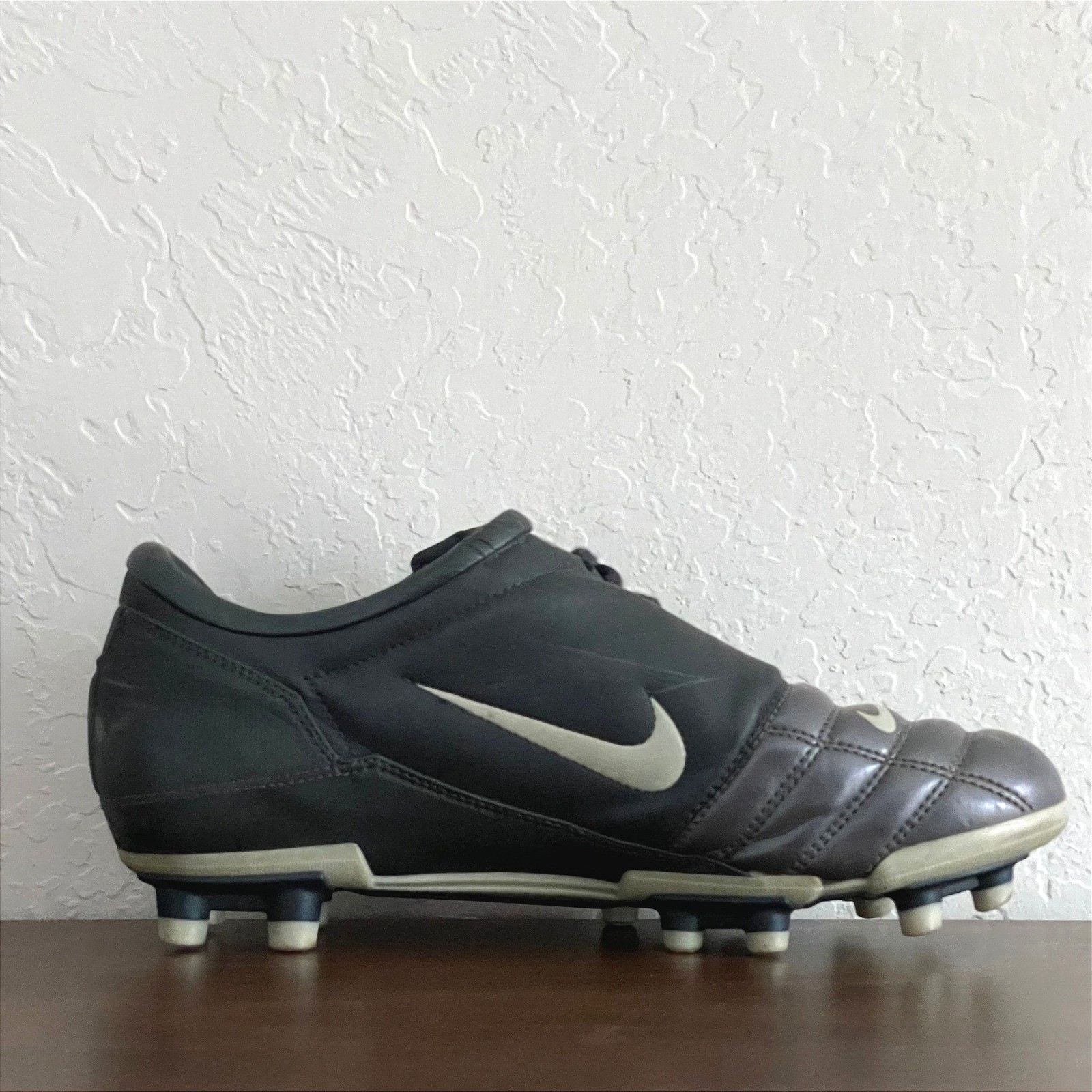Nike Total 90 III FG Womens 8.5 Plum Grey Vintage Soccer Cleats Rare Y2K