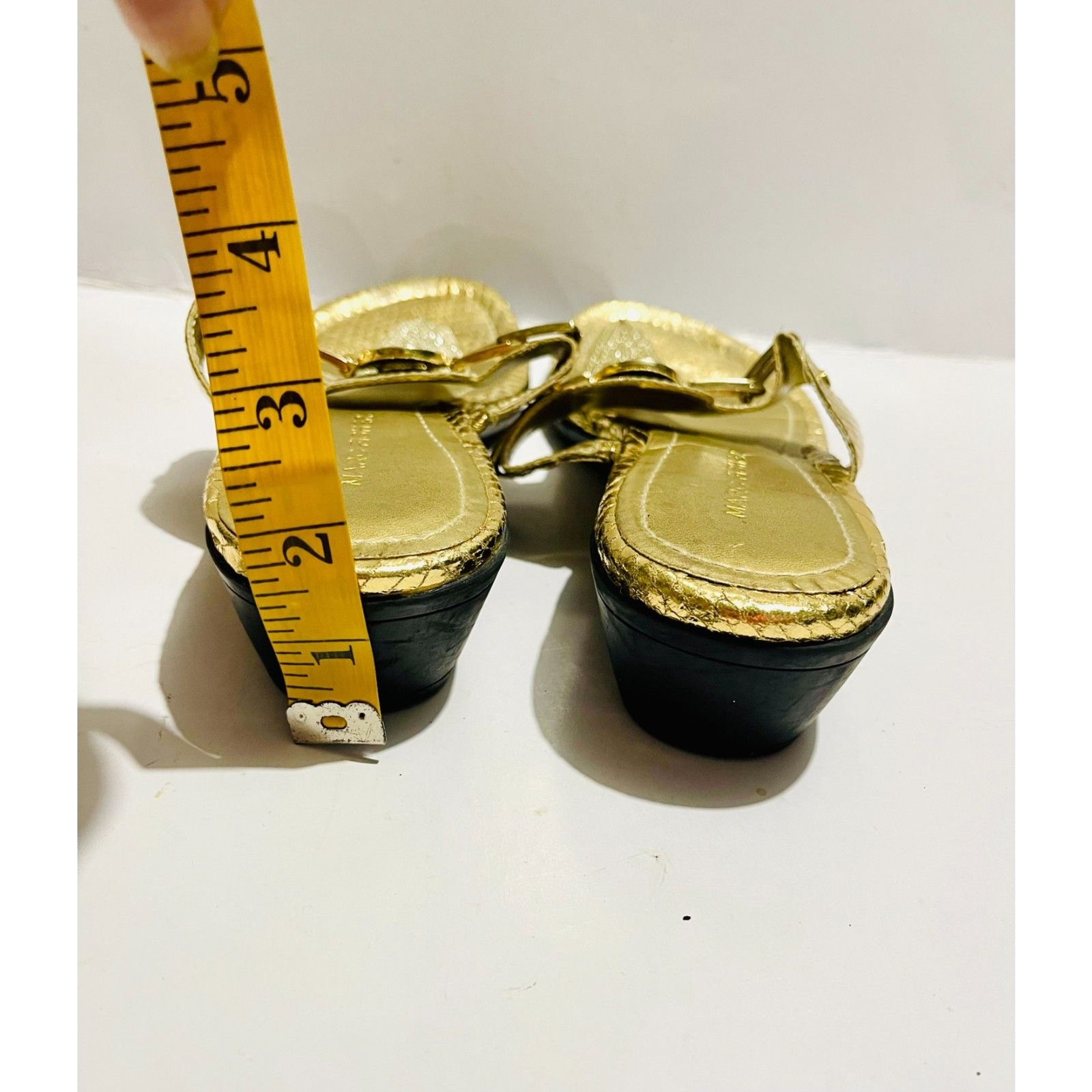 Marc fisher gold sandals Y2K summer beach resort wear feminine casual women 8.5