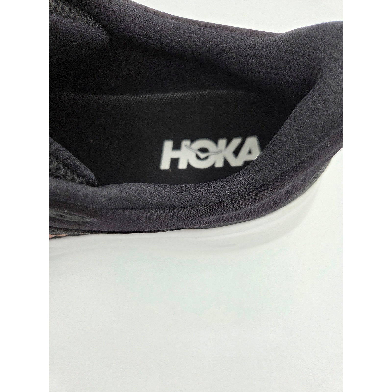 Hoka Bondi 9 Womens Running Shoes Black Rose Gold Sneakers