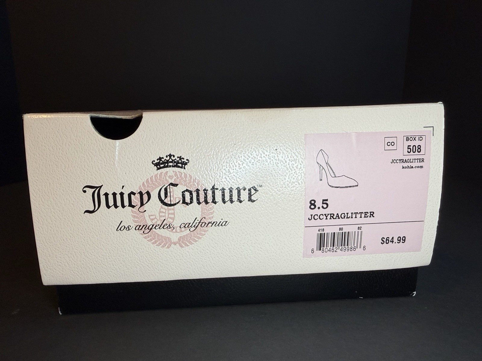 Juicy Couture Gold Glitter Pointed Toe Stiletto Slip-On Pumps Women 8.5 39 6